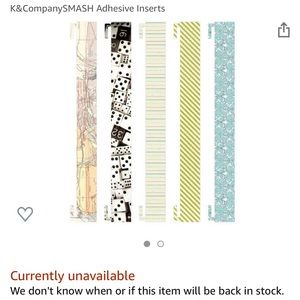NEW K&Company Smash Adhesive Inserts for scrapbooking, 50 pc